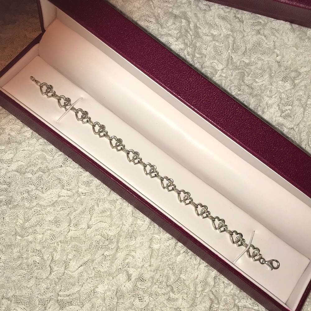 Diamond heart bracelet